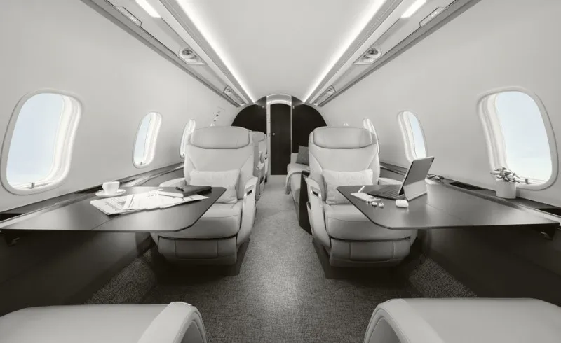 Representative cabin interior of the Bombardier Challenger 3500