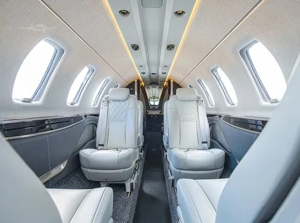 Representative cabin interior of the Cessna Citation CJ4