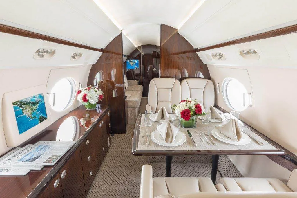 Representative cabin interior of the Gulfstream G450