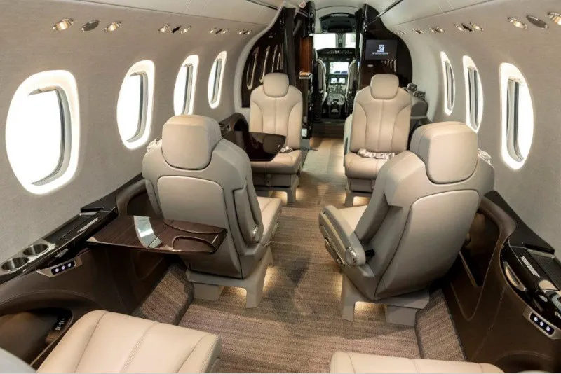 Representative cabin interior of the Cessna Citation Latitude