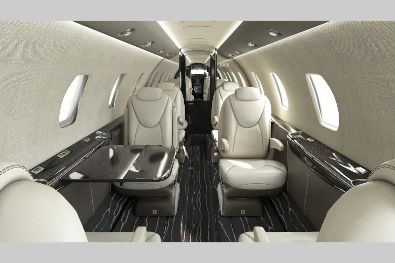 Representative cabin interior of the Cessna Citation XLS+