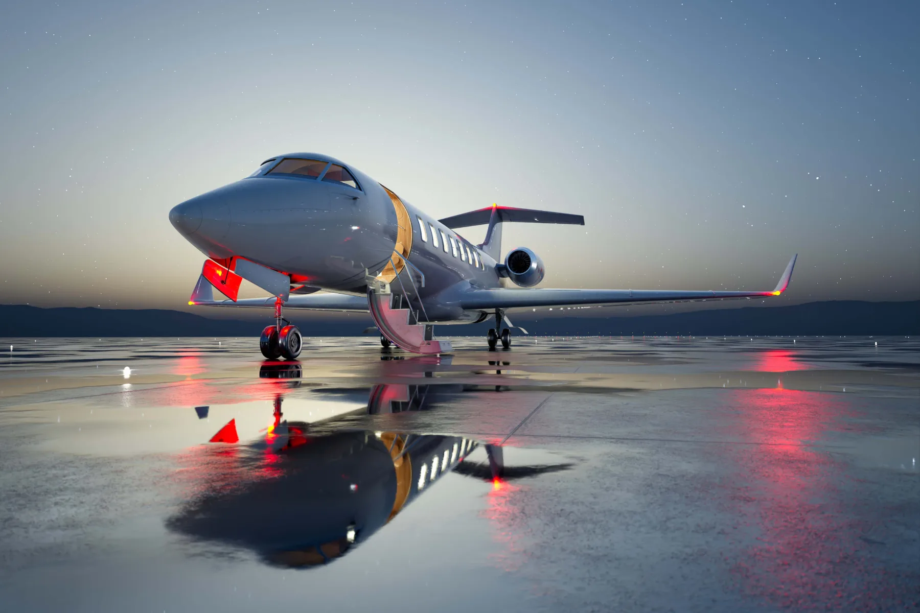 A Velocity Jets aircraft on the ramp
